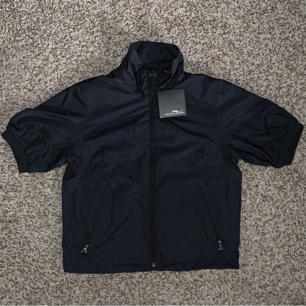 *RARE* NWT Sleeveless RLX Ralph Lauren Black Running Jacket